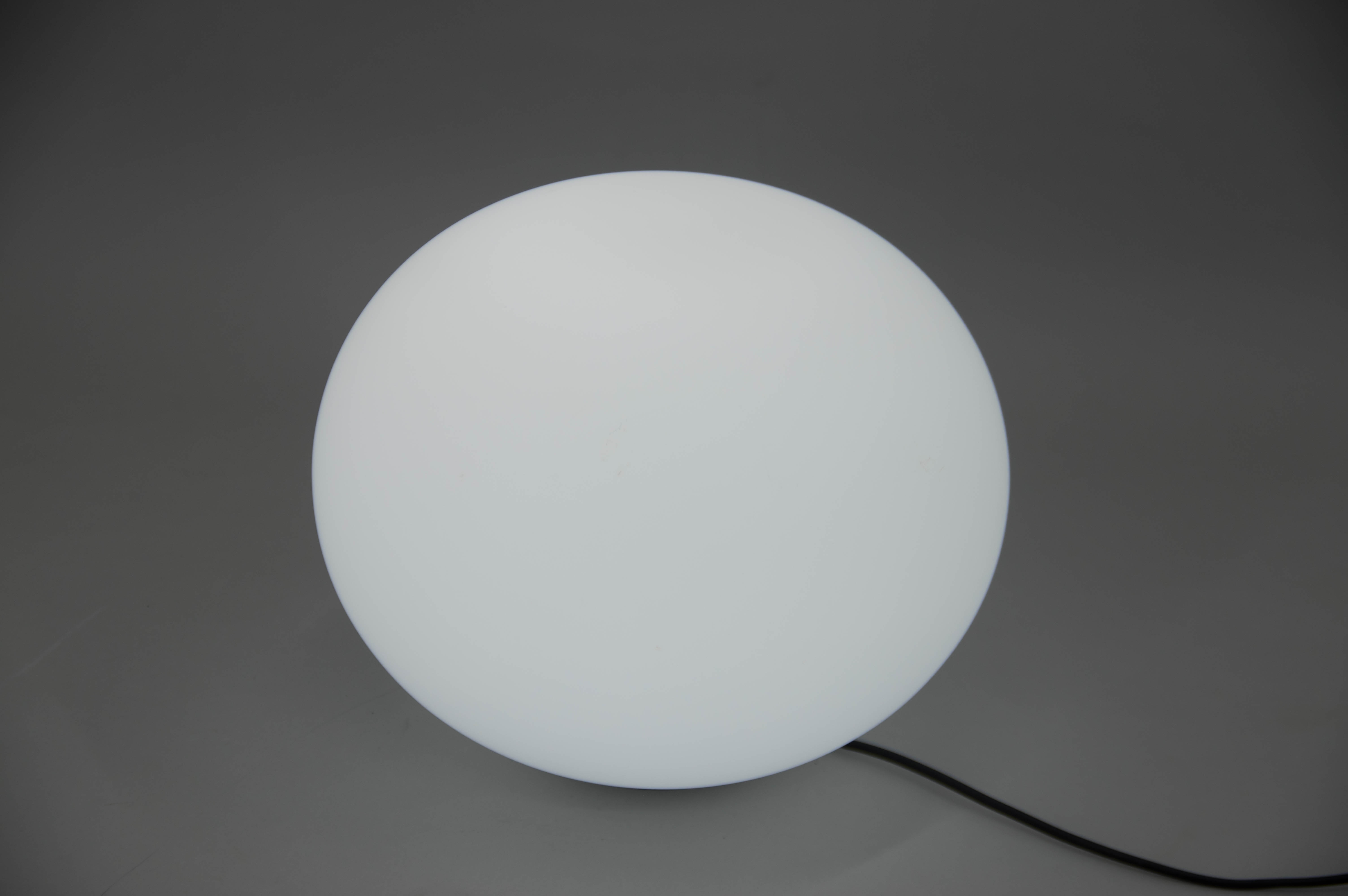 Mid-Century Glass Table Lamp, Italy, 1980s