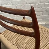 4x Niels O. Møller chair Model 78 in Teak