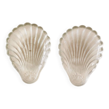 Vintage Portieux crystal scallop bowls from the 70s