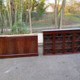 English display cabinet with 4 doors in mahogany, 1960.