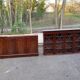 English display cabinet with 4 doors in mahogany, 1960.
