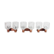 Set de 3 appliques en cuivre et verre