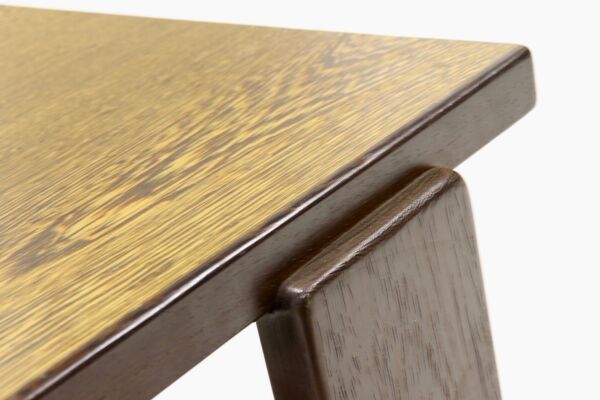 Table à café en bois massif de Wenge asymétrique des années 1960