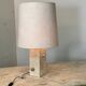 Mid Century Modernist Brutalist Italian Travertine table lamp, 1960s