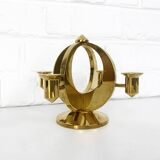 Mid-Century Scandinavian Brass Candlestick by Arthur Pe, Kolbäck, Sweden 1950-60