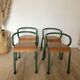 4 chaises d'école maternelle de Jacques Hitier, années 50