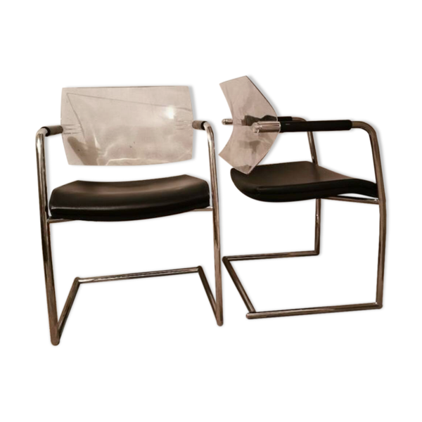 Lot de 2 chaises Luxy par Stefano Getzel