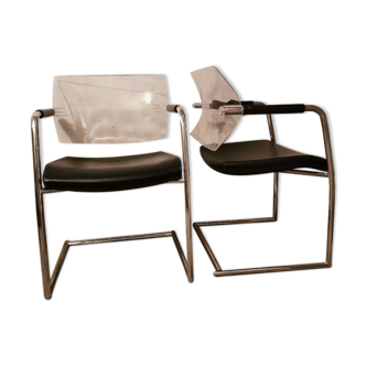 Lot de 2 chaises Luxy par Stefano Getzel