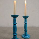 Pair of earthenware candle holders from the 60s/70s