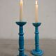 Pair of earthenware candle holders from the 60s/70s