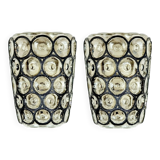 Pair Of Mid Century Modern Glass Wall Lights From Limburg, Germany, 1960s