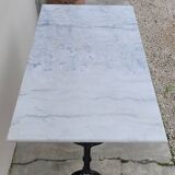 Table bistrot en marbre et fonte ancienne
