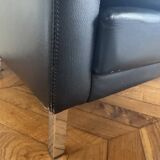 Banquette cuir noir  60's