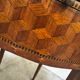 Table bouillotte/table jeu de Style Louis XVI en marqueterie vers 1900