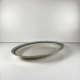 Large oval dish "Rachel" Moulins des loups & Hamage, iron earth, 20th century