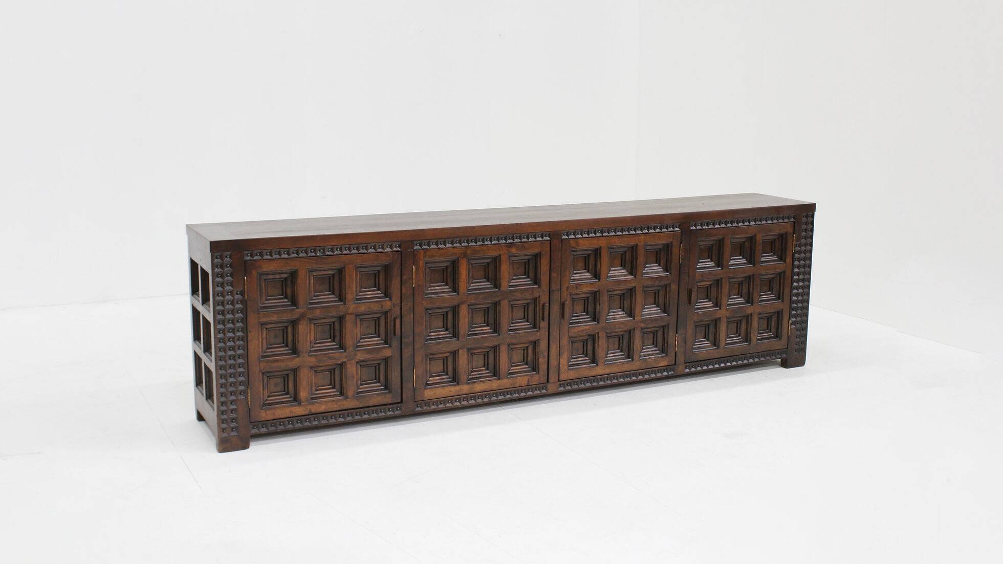 Spanish brutalist sideboard solid wood