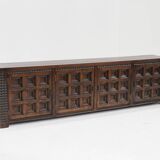 Spanish brutalist sideboard solid wood