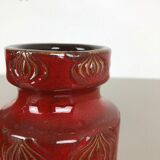 Set of three vintage pottery fat lava 'onion' vases made by Scheurich, Germany