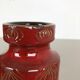 Set of three vintage pottery fat lava 'onion' vases made by Scheurich, Germany