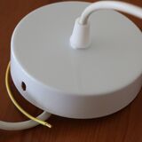 Scandinavian pendant light, white metal