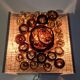 Applique murale MCM en verre brun art
