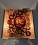 MCM wall lamp brown glass art