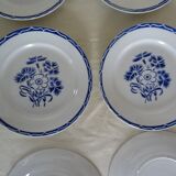 6 assiettes plates Lunéville  faience ancienne