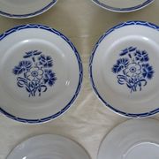 6 assiettes plates Lunéville  faience ancienne