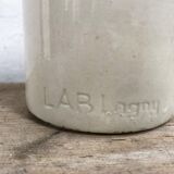 White stoneware pot