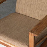 Set of 2 lounge chairs and one footrest by Borge Mogensen for Fredericia Denmark 1960’s