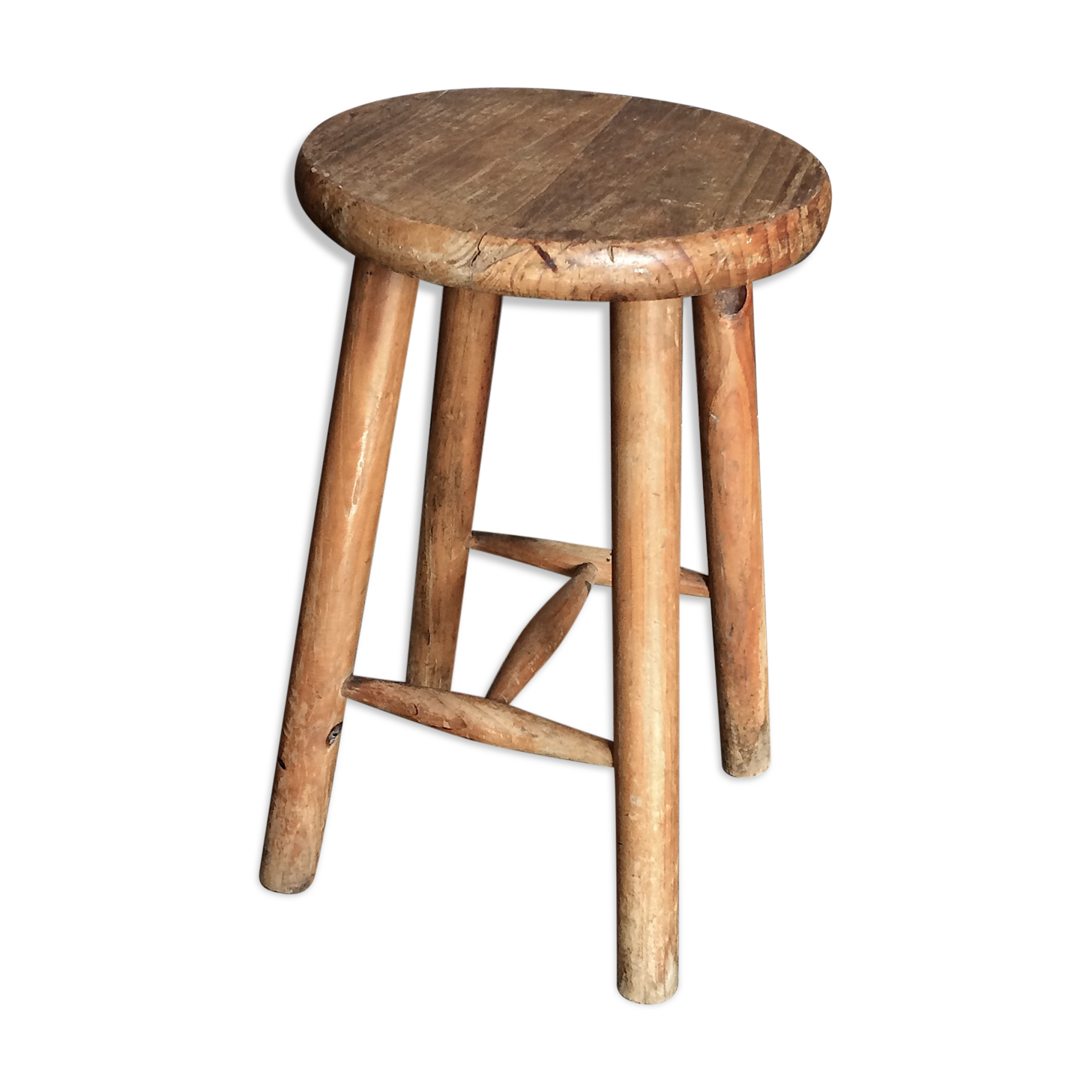 Wooden alpine-style stool