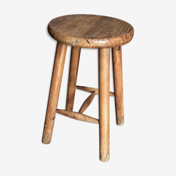 Wooden alpine-style stool