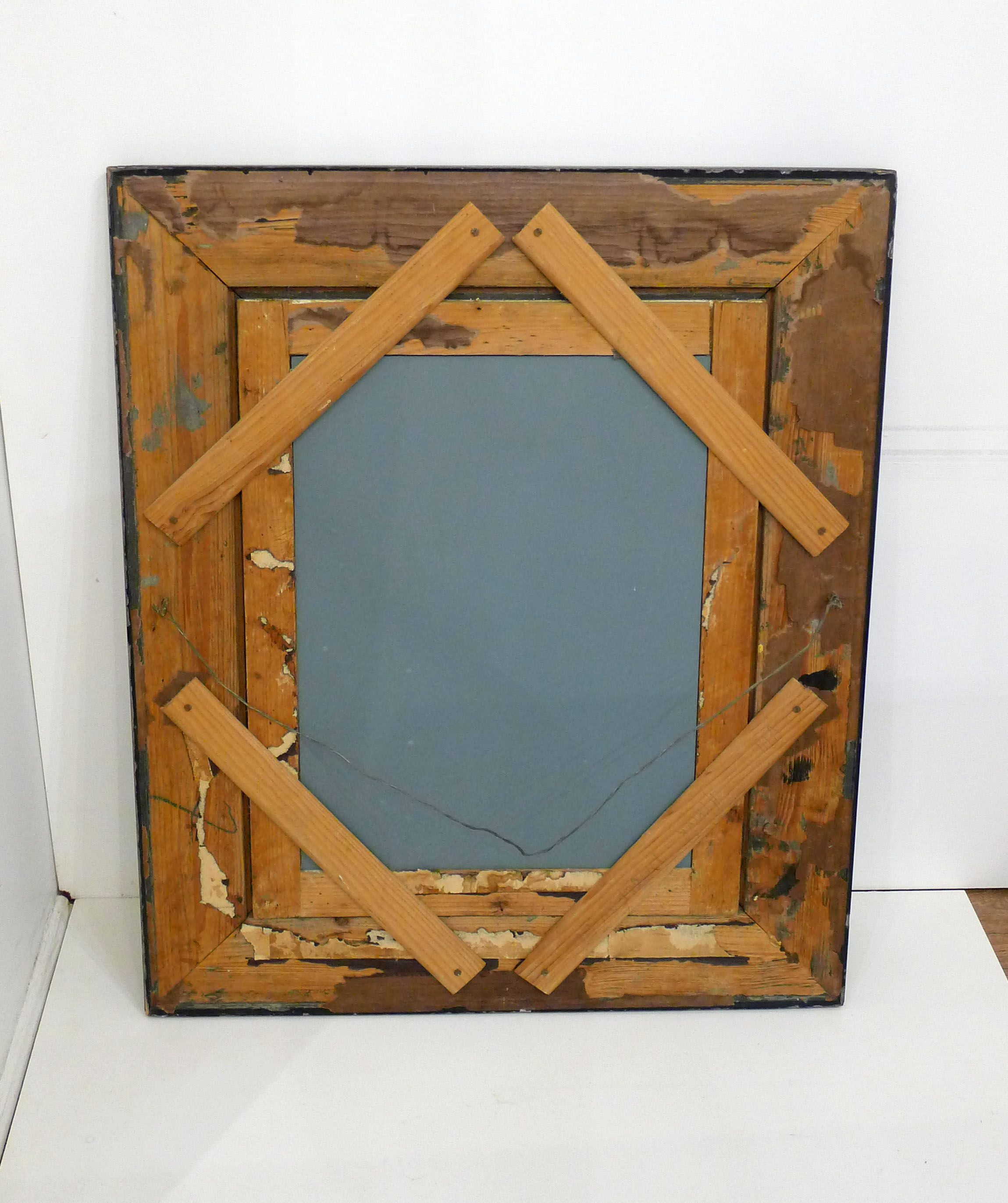 Napoleon III black oval mirror - 69x59cm
