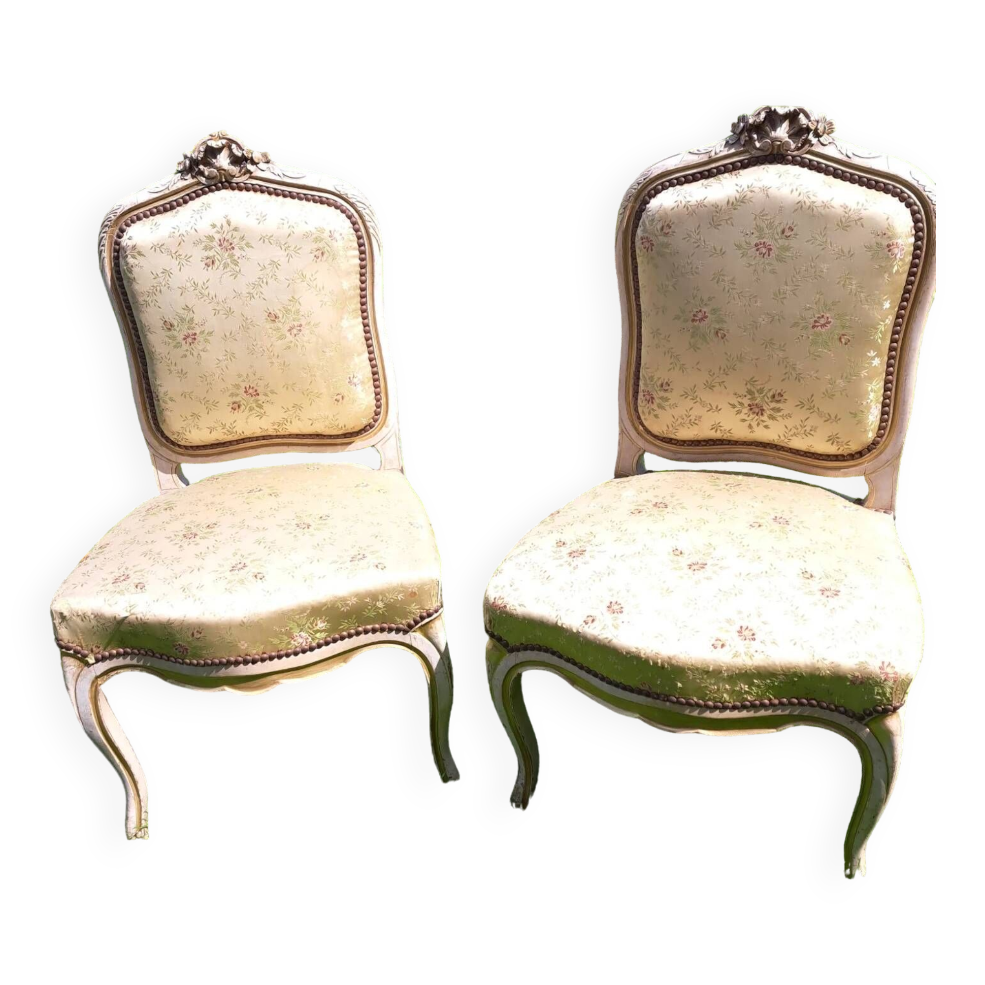 Pair of chairs, Louis XV period.
