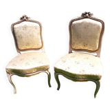 Pair of chairs, Louis XV period.