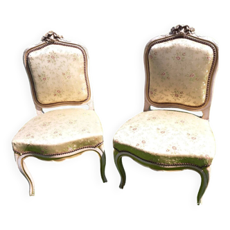 Paire de chaises, époque Louis XV.