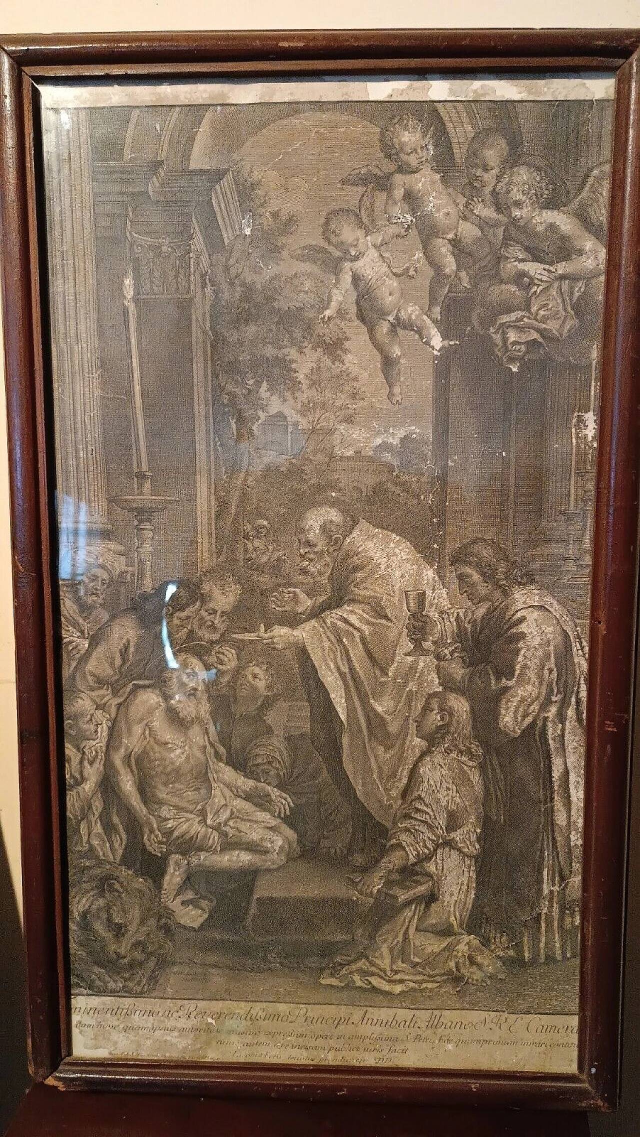 Jacob Frey, biblical scene, engraving, 18th century