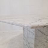 Table de jardin ou de salle à manger octogonale en marbre de carrare, italie, 1960s