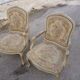 Paire de fauteuils de style Louis XV patine ancienne