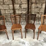 Série de 4 chaises bistrot Baumann N89