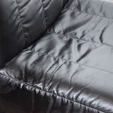 Fauteuil skaï vintage 1970