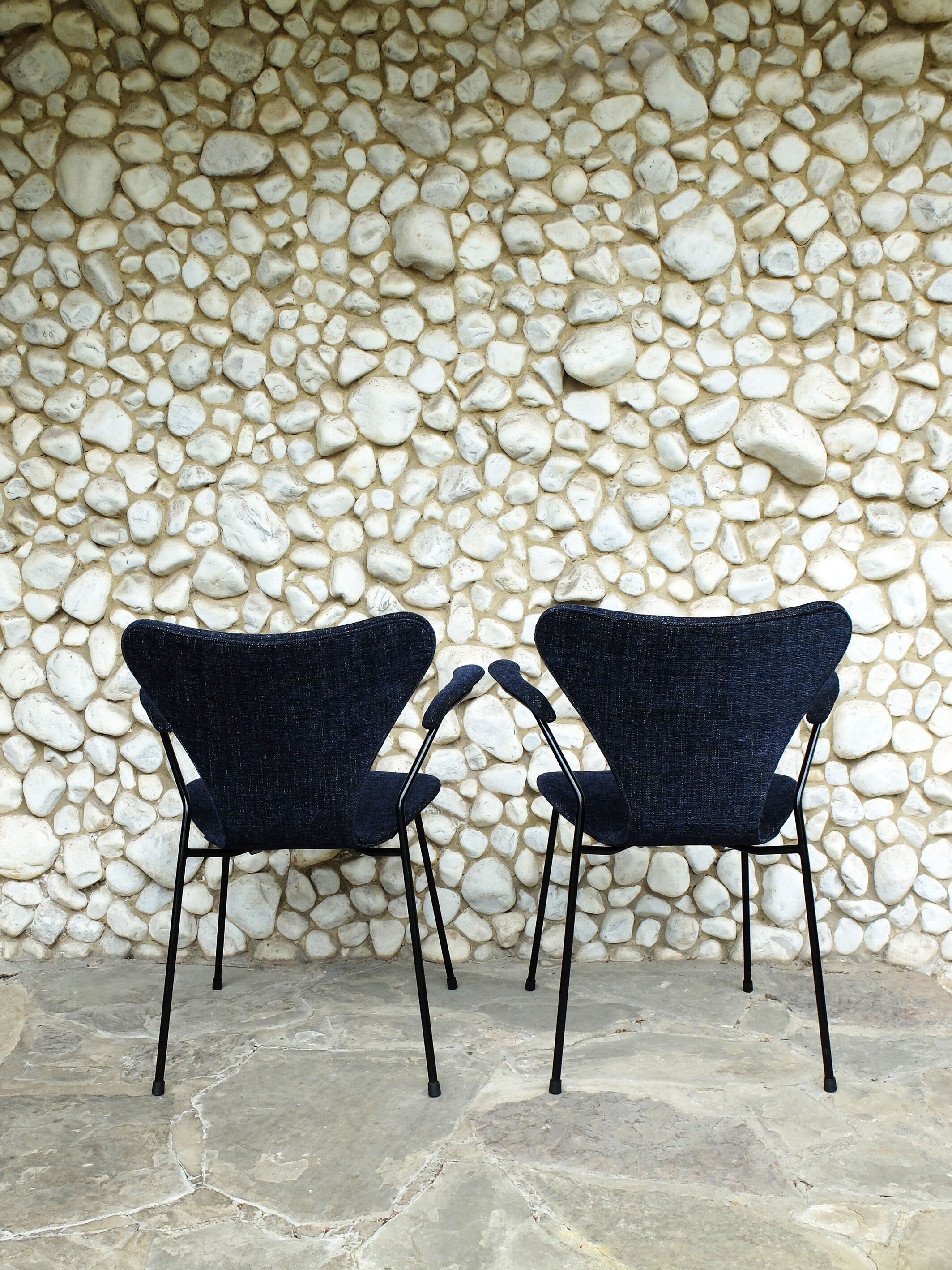 Pair armchairs 3270 butterfly series Arne Jacobsen for Fritz Hansen, vintage 1964
