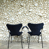 Pair armchairs 3270 butterfly series Arne Jacobsen for Fritz Hansen, vintage 1964