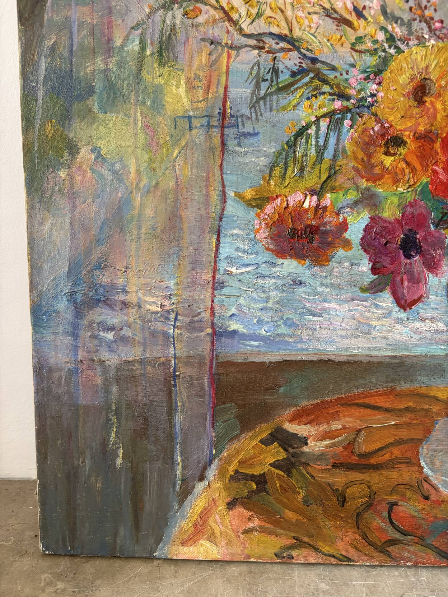 Bouquet at the window, oil on canvas 1924