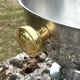 Large Aluminium Champagne Ice Bucket with Gold Tone Handles