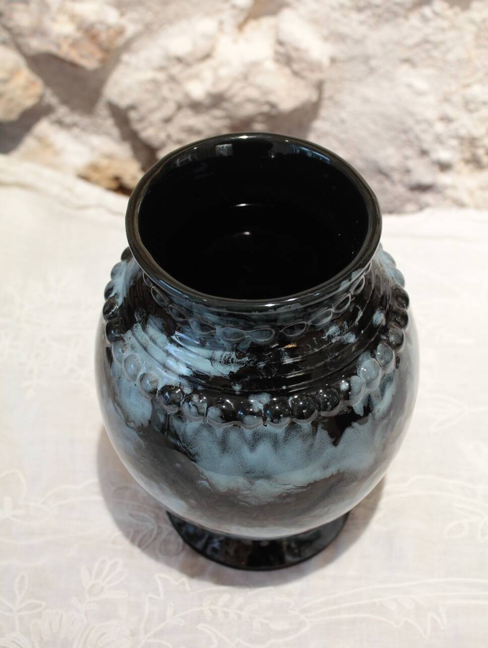 Blanche Letalle 'Night Sky' Vase (1901-1990), Saint Clément earthenware factory