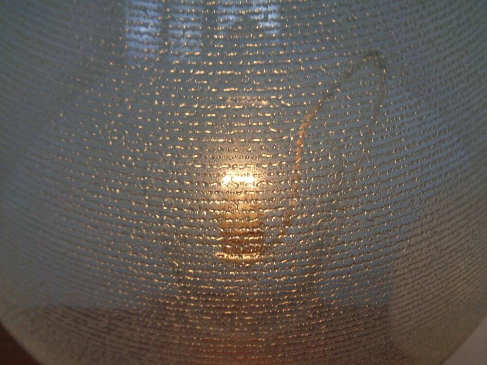 Two-Piece Opal Glass Table Ball Lamp, Italy, 1960s