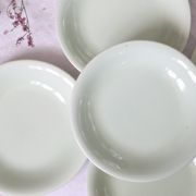Set of 8 plates ceramic caps / hollows, Salins, vintage