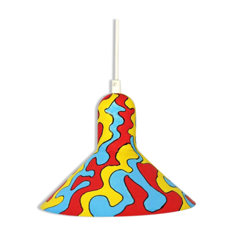 Unique coloured pendant lamp by Lyskaer Denmark 1970