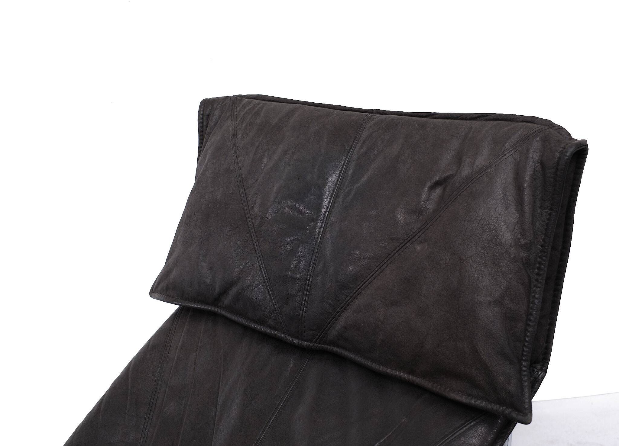 Leather chaises lougues by Tord Björklund for Ikea, 1980s